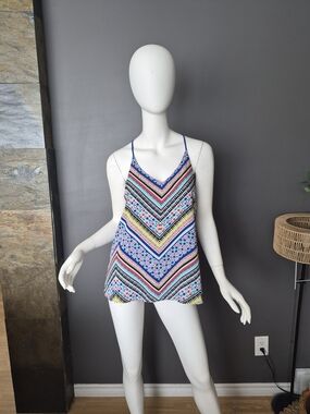 Colorful  Print Spaghetti Strap Tank Top
